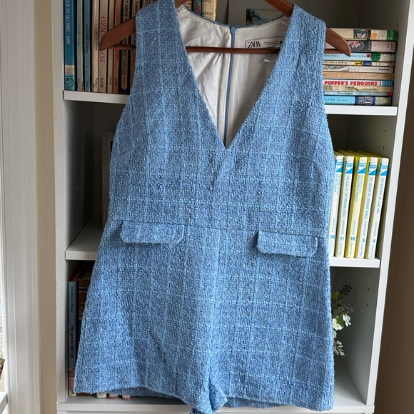 Last 🔥 ZARA blue textured romper - Picture 9 of 9